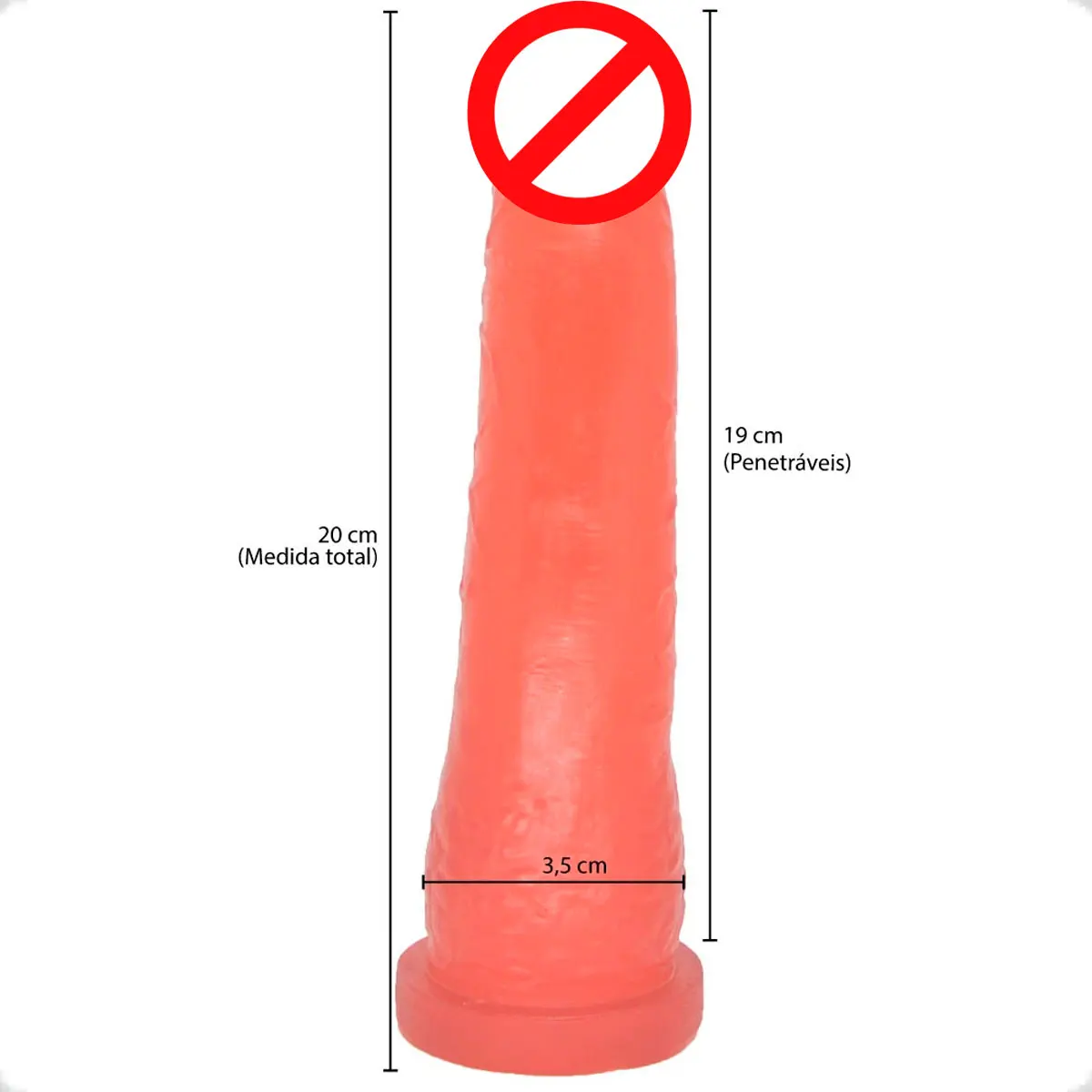 Pênis Dildo em Silicone Maciço