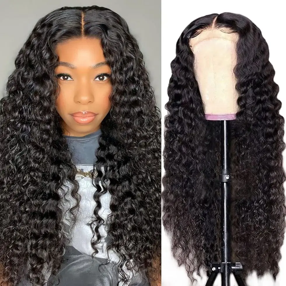 Deep Wave Frontal Wig For Women 13x6 Hd Lace Frontal Wig Pre Plucked Wigs 13x4 Water Wave Lace Front Wig Curly Human Hair Wigs