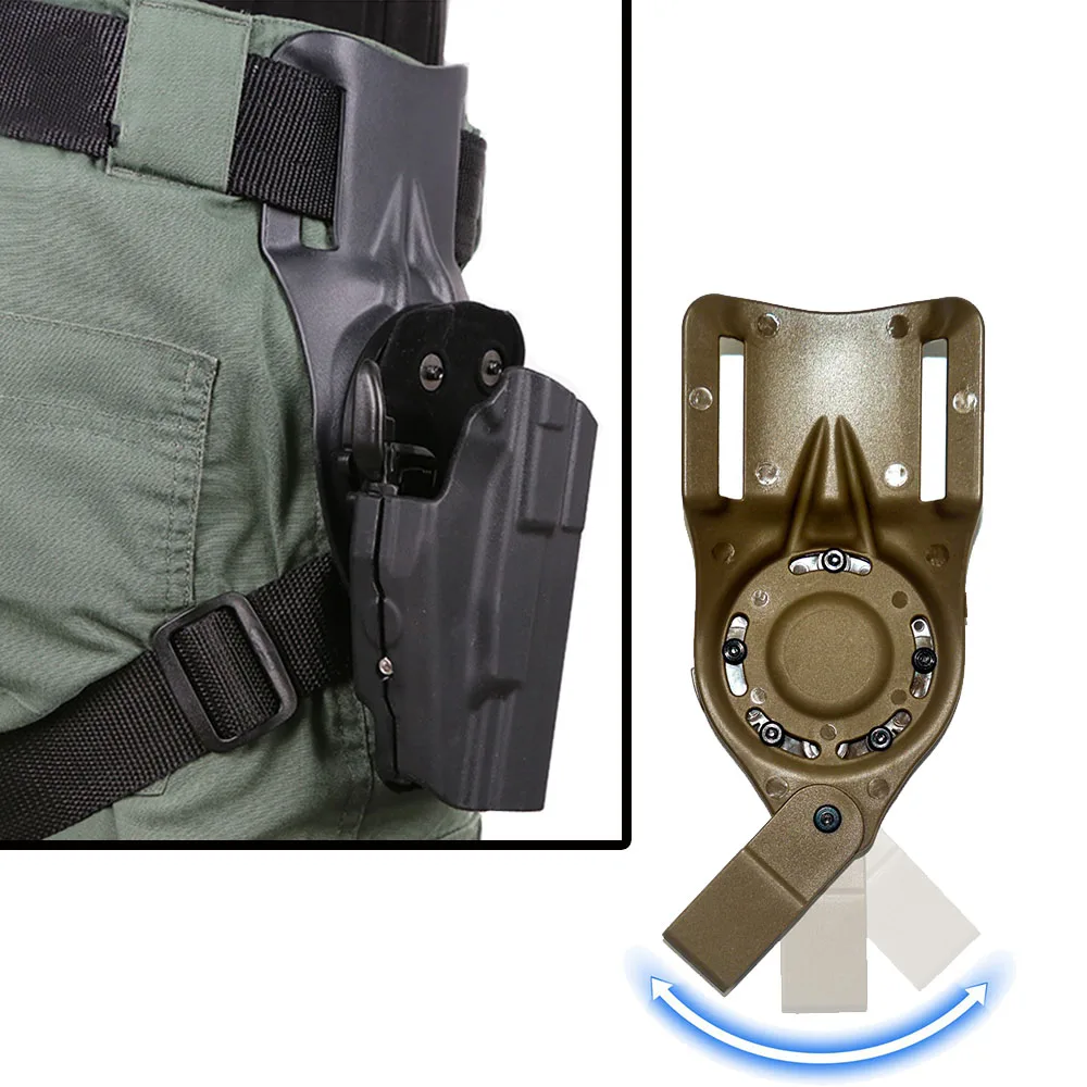 

Tactical Holster 360°Base Adapter Adjustable Hunting Airsoft Shooting Holster Quick Release Plate RTI DUTY Mount Accessories