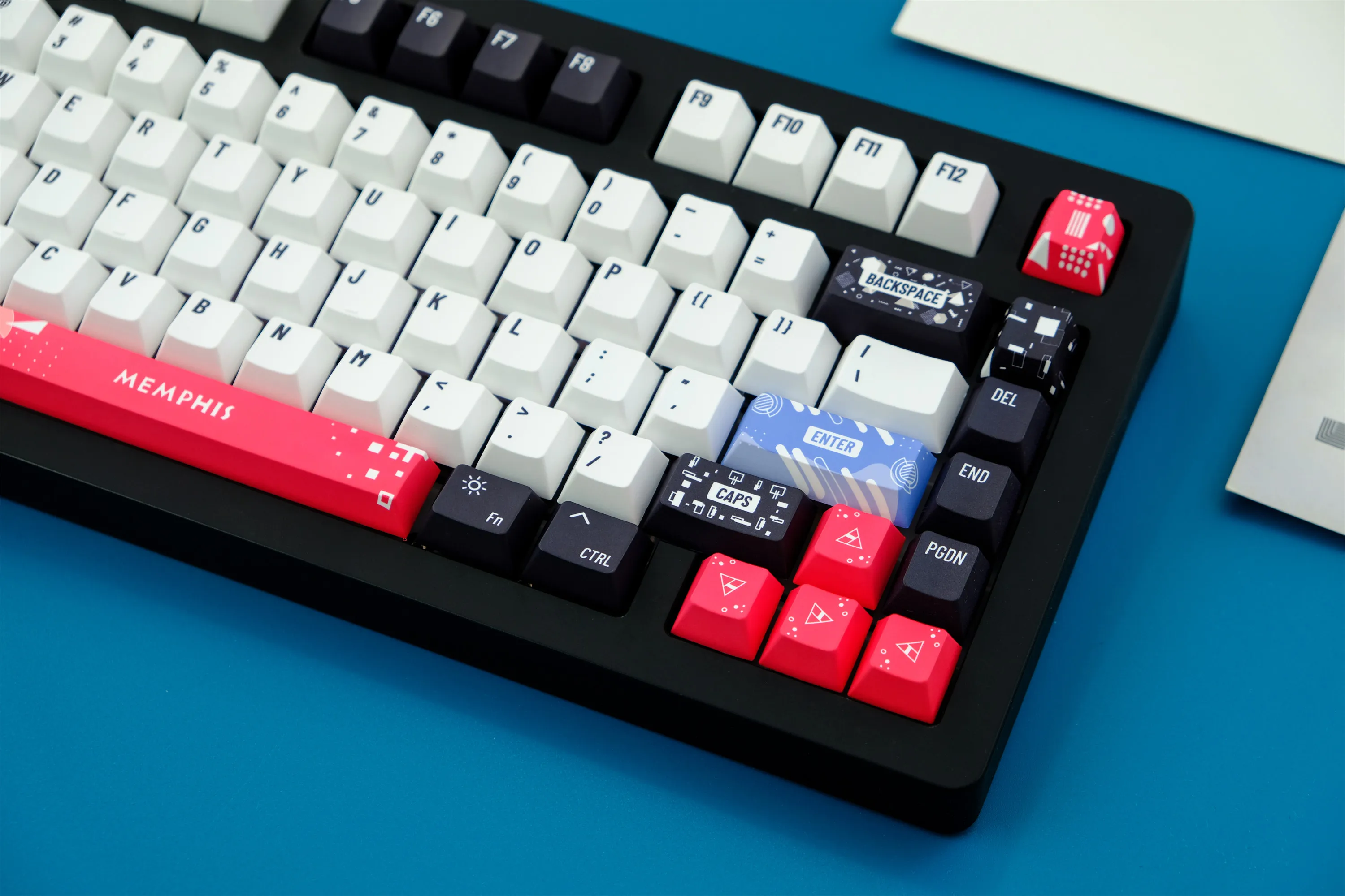 Gmk memphis keycap, 129 tasten pbt keycaps kirsch profil farbstoff-sub personal isierte gmk keycaps für mechanische tastatur