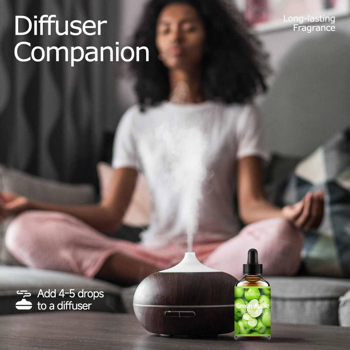 Green Apple Essential Oil, Crisp Fruity Fragrance Oil for Diffusers, DIY Crafts & Aromatherapy, Fresh and Juicy Aroma
