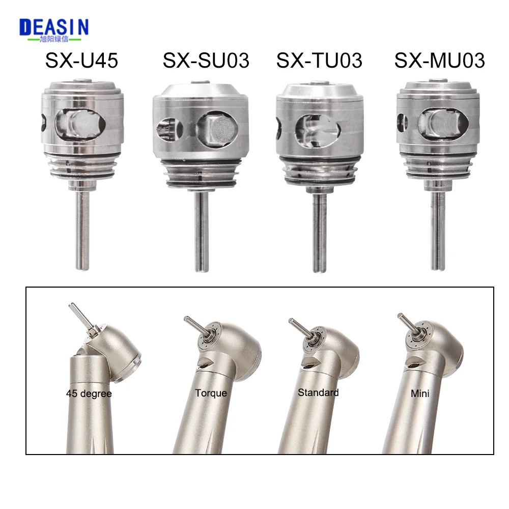 DEASIN-Dental Cartucho Rotor, Fibra Óptica Handpiece, LED Botão, Torque Cabeça, Alta Velocidade, F300, M600L, M700L, M500L