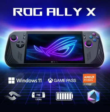 ASUS ROG Ally X - Consola Portátil Gaming 7 بوصة Full HD 120 هرتز، AMD Ryzen Z1 Extreme، 24 جيجابايت رام، 1 تيرابايت SSD، Batería 80Wh، Windows 11