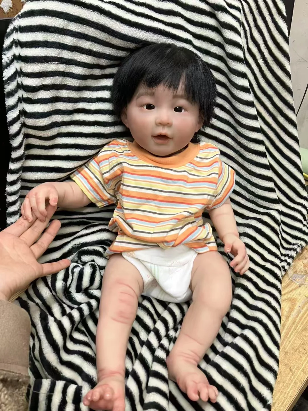 FBBD Customized Limited Supply 18inch Reborn Baby Meilien With Short Hair Boy Version Already Finished Doll Christmas Gift