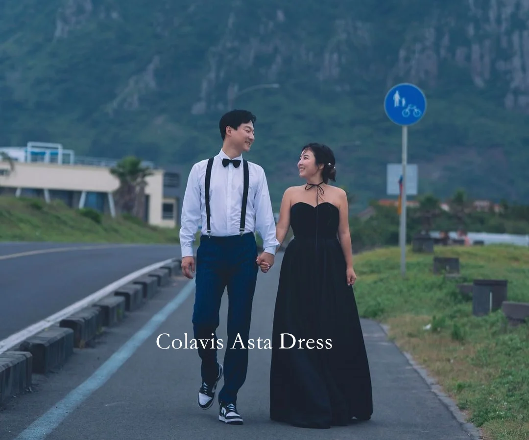 Colavis Asta Photograph Prom Dress Wedding Evening Dresses Performance Customized  Black Simple Party Dress Evening Gowns