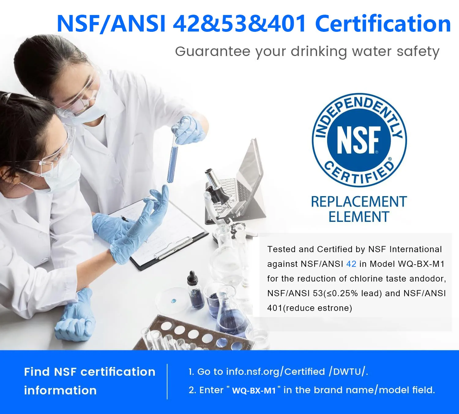 Замена фильтра для воды на холодильник для Whirlpool UKF8001, UKF8001AXX, UKF9001, 4396395 , Maytag UKF8001 AXX, нарезанный хлор, NSF