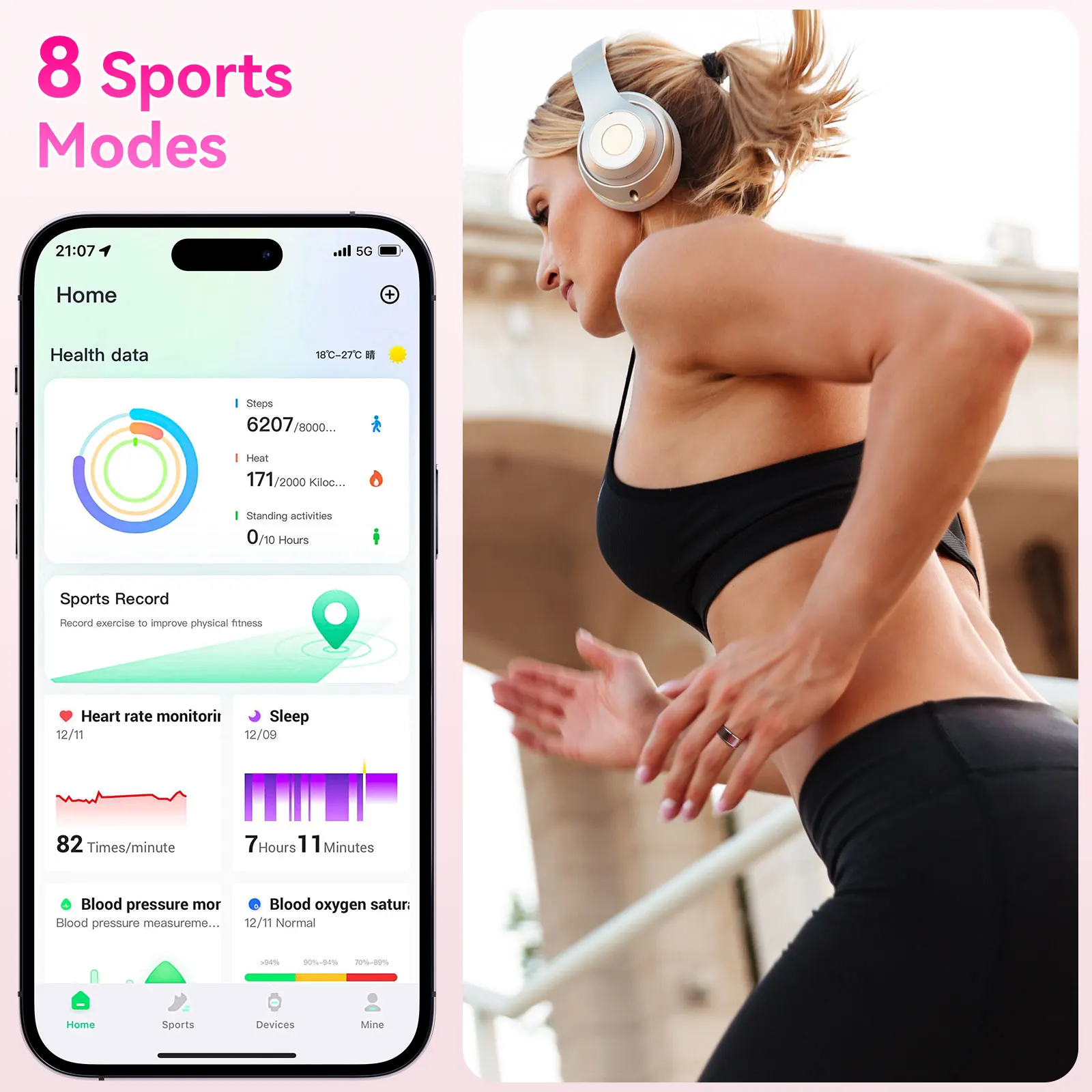 EIGIIS 2025 Nowy inteligentny pierścień monitorujący zdrowie, pierścienie zdrowia dla kobiet i mężczyzn Sterowanie gestami pierścienia snu, z licznikiem kroków tętna