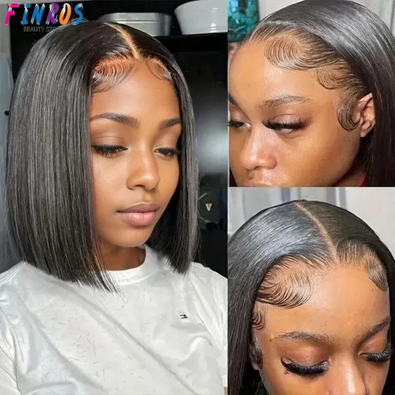 

short bob hd lace wig 13x4 human hair Transparent Preplucked 4x4 Straight Remy brazilian wigs on sale for women choice