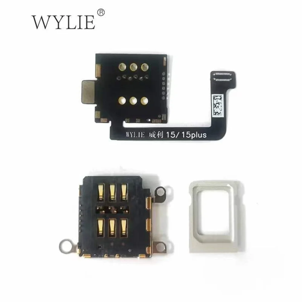 WYLIE 16 Pro Max ESIM to SIM Adapter for iPhone 16 15 14 pro Max SIM Card Reader Flex Cable Slot Tray Holder Phone Repair Tool