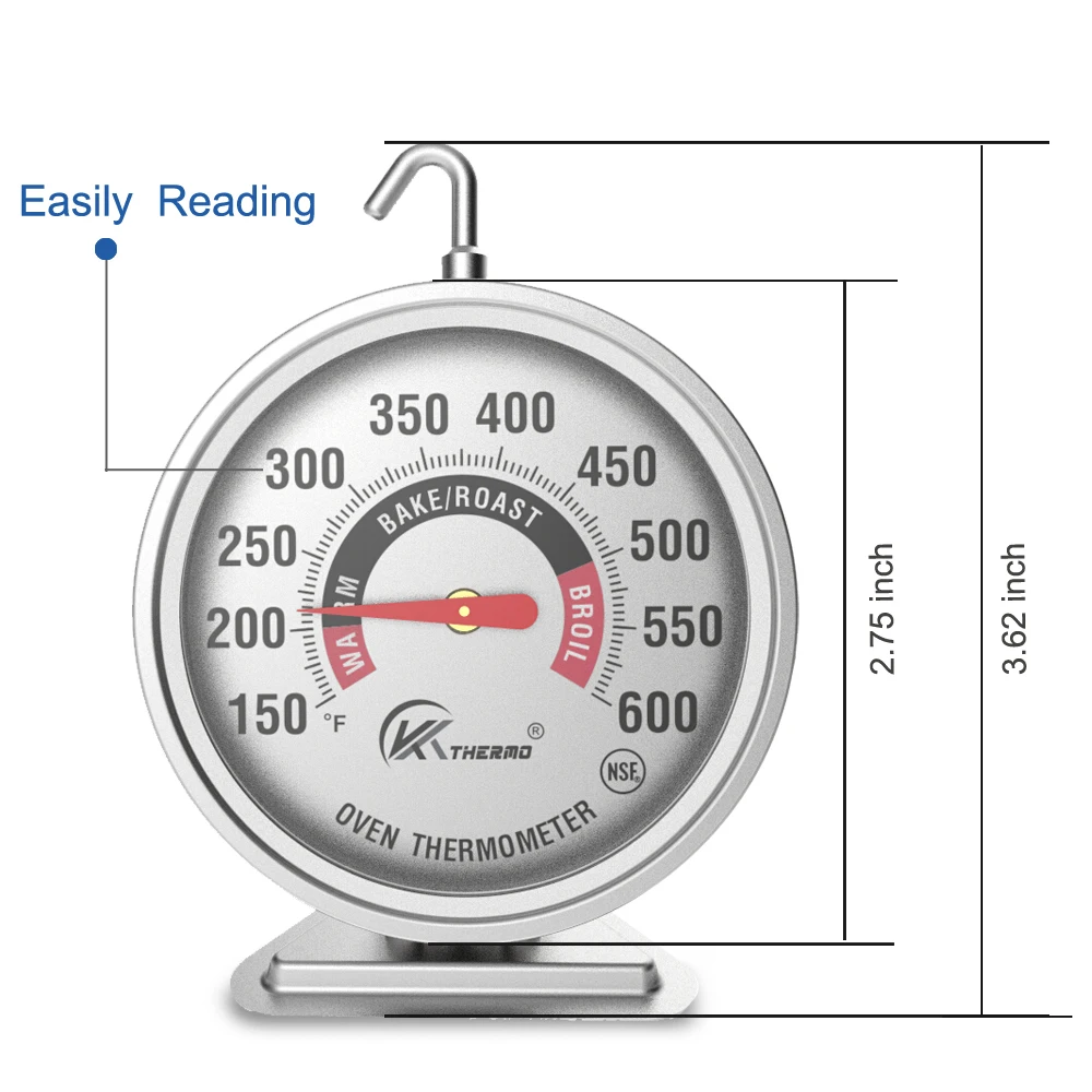 Hot selling oven Thermometer BBQ Baking  Dial Classic Series  Stainless Steel  kitchen thermometer