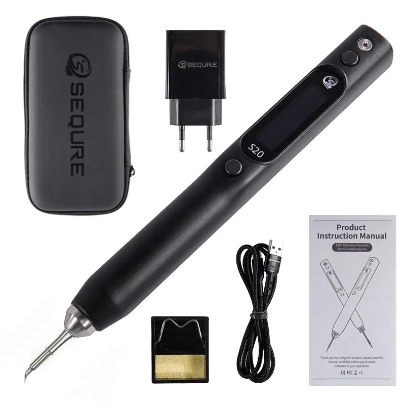 SEQURE S20 Precision Electronic/Phone Repair Nano Soldering Iron Compatible With JBC115 Solder Tips Support PD/QC Power