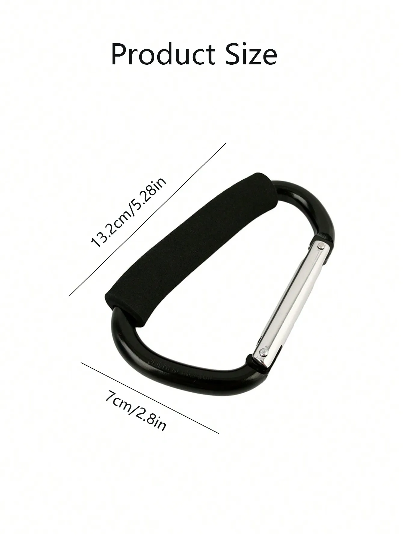 1PC Sturdy And Durable Multifunctional Stroller Hook With EVA Handle - Durable Aluminum Alloy For Shopping And Storage Accessori