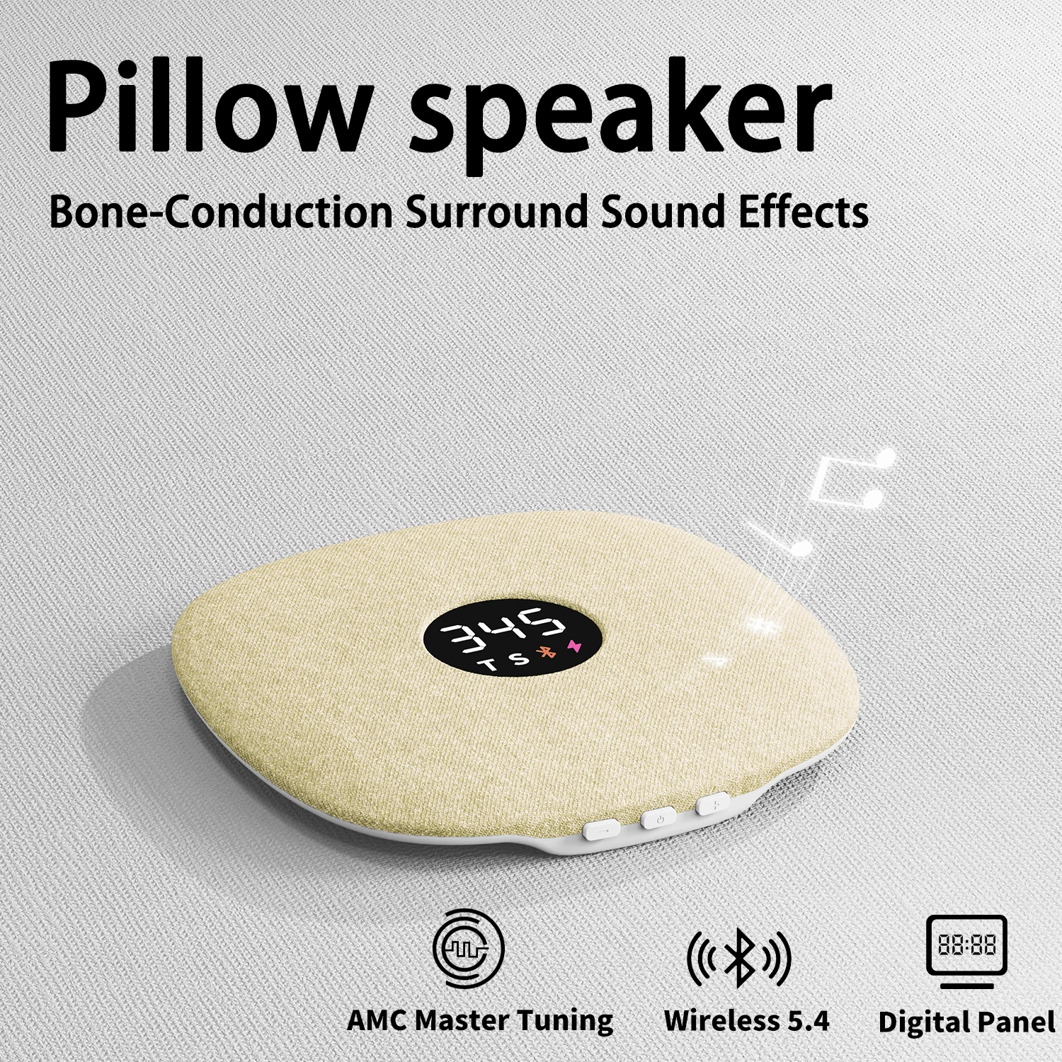 

Riksoin Ultra Bone Conduction Deep Sleep Speaker – Immersive 360° surround sound with offline playback via TF card