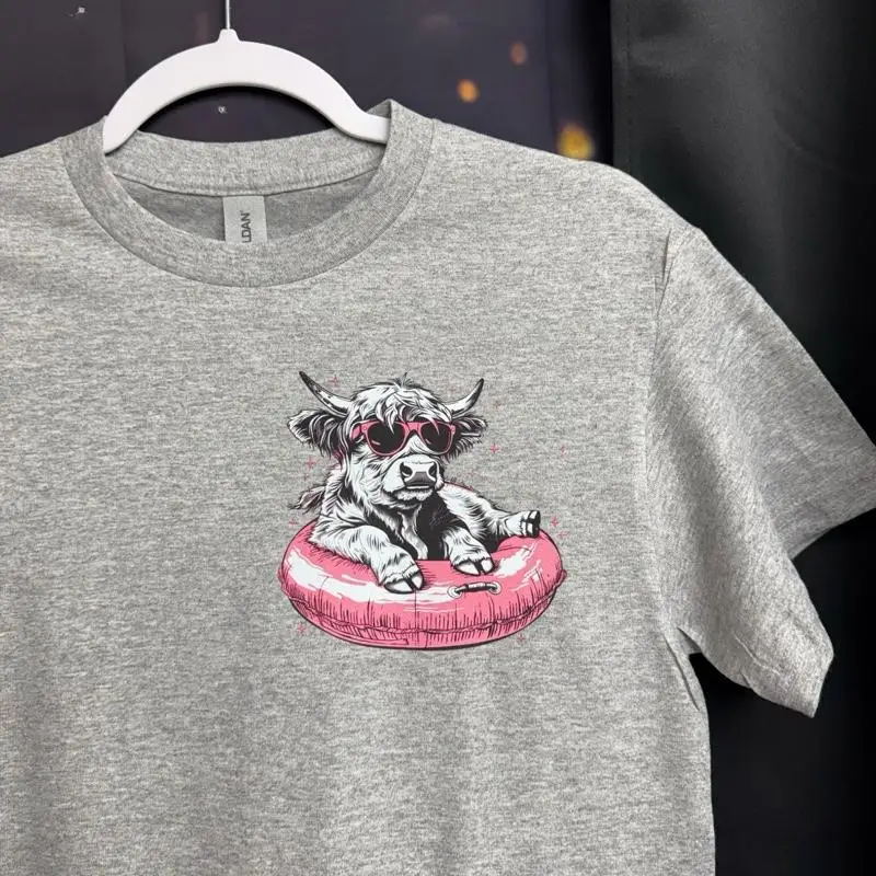 Maglietta estiva da mucca Maglietta unisex con grafica del Golfo d'America Magliette vintage oversize streetwear Y2k Abbigliamento per le vacanze