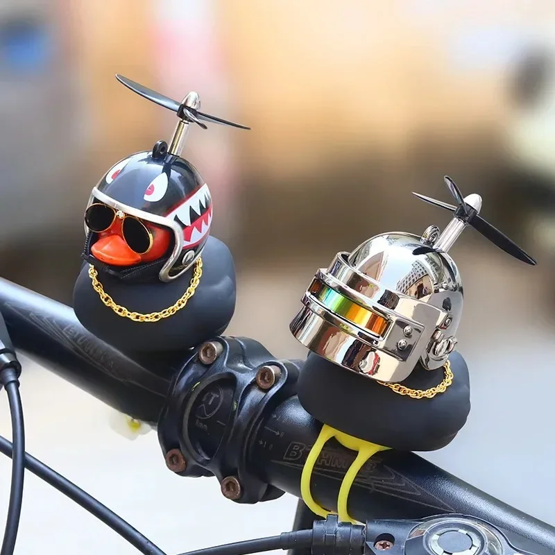 AliExpress Little Black Duck with Helmet Propeller Bicycle Bell Bike Motorcycle Scooter MTB Universal Black