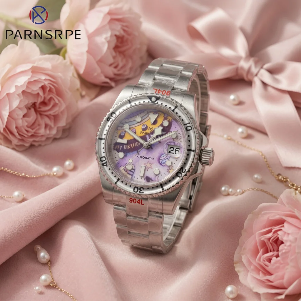 PARNSRPE's new automatic mechanical watch NH35 Submariner's curious dial sapphire mirror is of high quality.