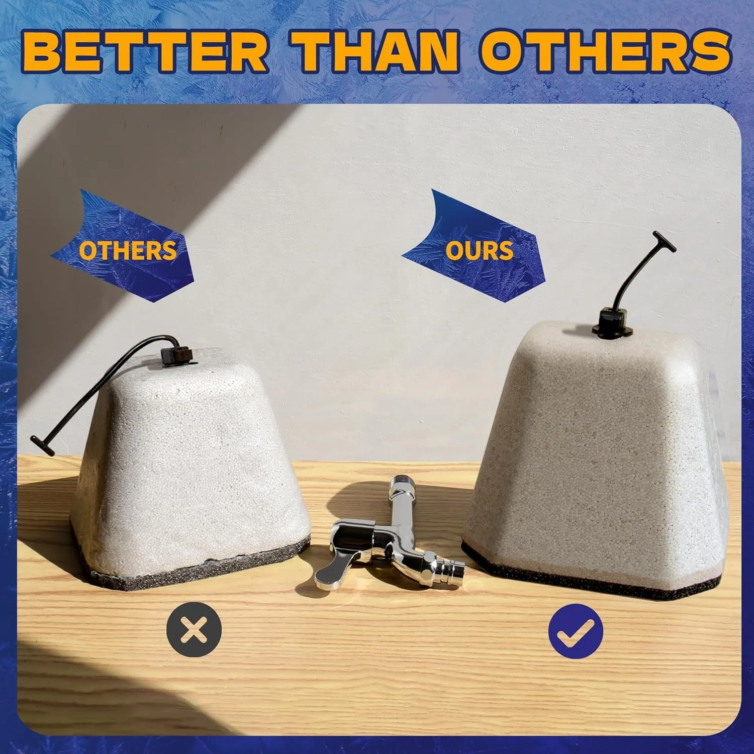 2Pcs Outdoor Faucet Covers Easy Install Garden Cold Freeze Anti Garden Hose Bib Insulating Outdoor Faucet Cover Protector