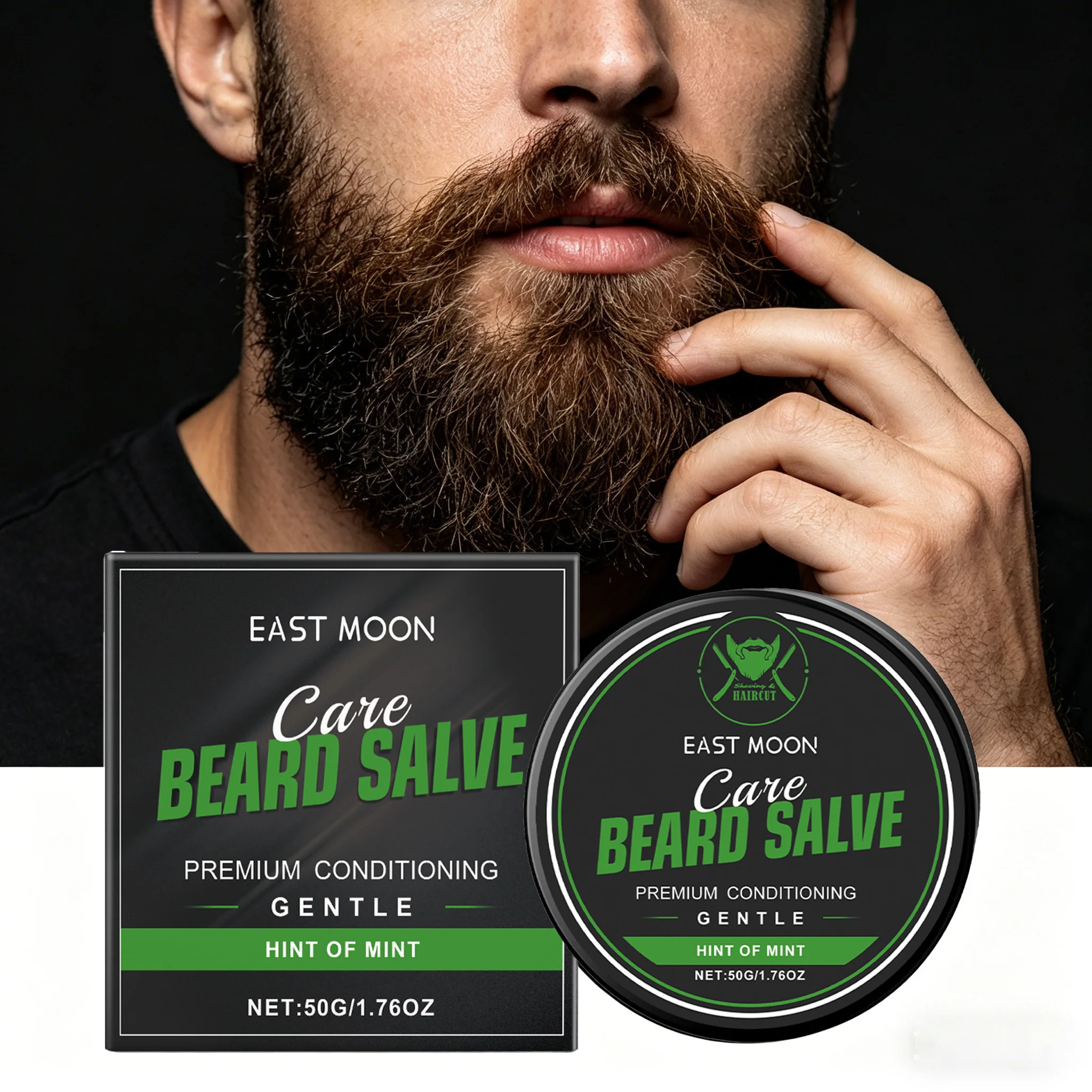 

50G Mint Beard Conditioner Deep Nourishing & Moisturizing Skin Volumizing Enhance Smoothness Strengthening Beard Care Cream