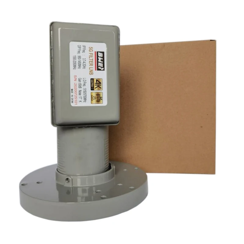 C-диапазонный одинарный двойной четырехвыходный полосовой фильтр 5G LNB LNBF 17k с высоким коэффициентом усиления 65 дБ заводская цена