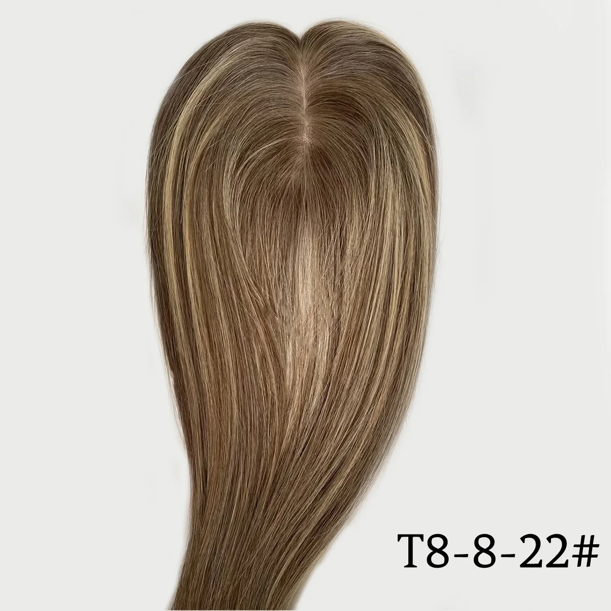 Steil haar topper voor vrouwen Remy menselijk haar Ombre haarstukjes Machinegemaakte haartoppers met 3 clips Menselijk haar toupetje - afbeelding 1