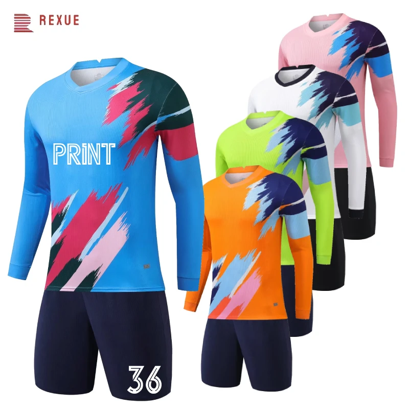 Soccer Goalkeeper Jersey 2025 Long Sleeve Football Jersey Suit For Kid Adults New Goalkeeper Uniform Men Goalie Shirt And Shorts