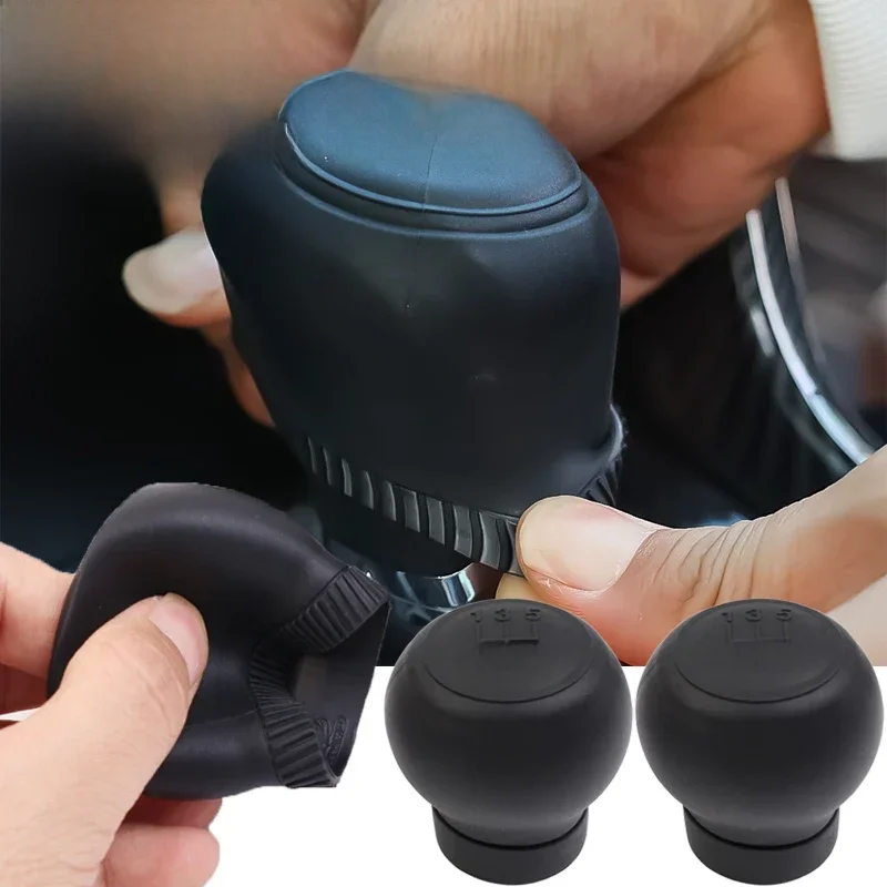 Manchon de levier de vitesse manuel de voiture, couvercle de tête d'engrenage rond en Silicone, anti-poussière, étanche, universel, antidérapant