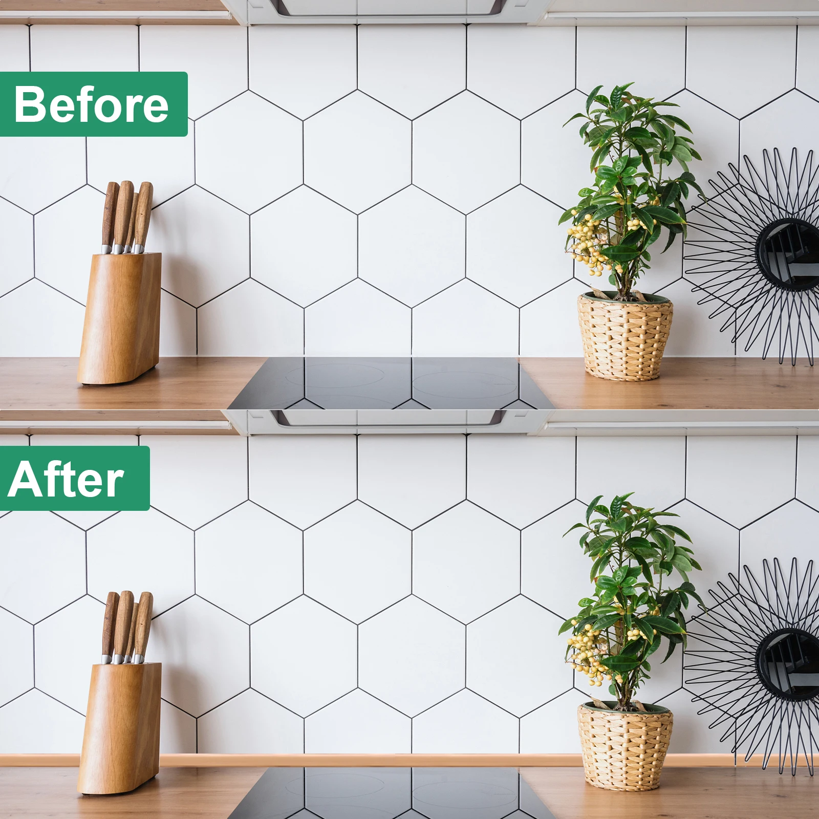 1 rolka do odklejania i przyklejania płytek ściennych 3m Plastikowa listwa krawędziowa Elastyczna listwa do płytek Krawędź podłogi Backsplash Dekoracja narożna — zdjęcie 6