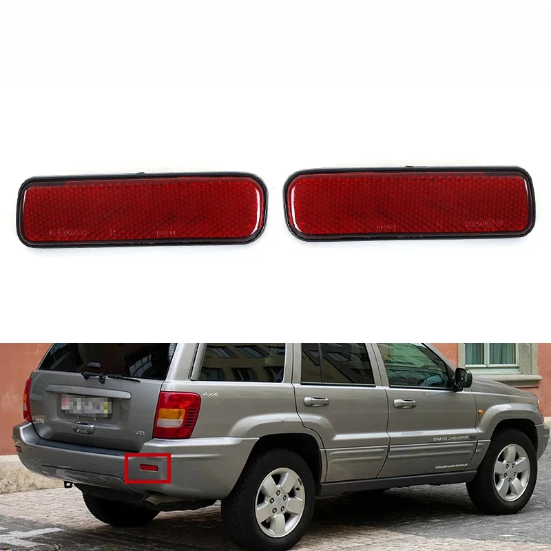 Odblaskowy tylny zderzak samochodowy Światło hamowania Światło obrysowe Do Jeep Grand Cherokee 1999 2000 2001 2002 2003 2004 2005 2006 — zdjęcie 2