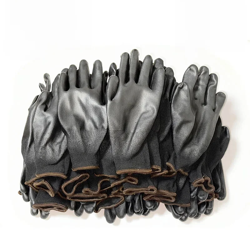 Gants de travail enduits de PU pour hommes et femmes, gants de sécurité durables, fournitures de charpentier et de réparateur, sans logo, PolyVrGloves, 12 paires, 24 paires