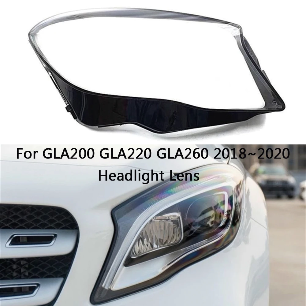 For Mercedes-Benz W156 GLA200 GLA220 GLA260 2018 2019 2020 Front Headlamp Cover Transparent PC Lampshade Headlight Shell Lens