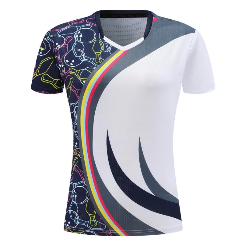 Ropa de tenis de mesa para hombre y mujer, camiseta de bádminton, Camiseta deportiva de retazos de Color, camisetas personalizadas con tu logotipo, 2024