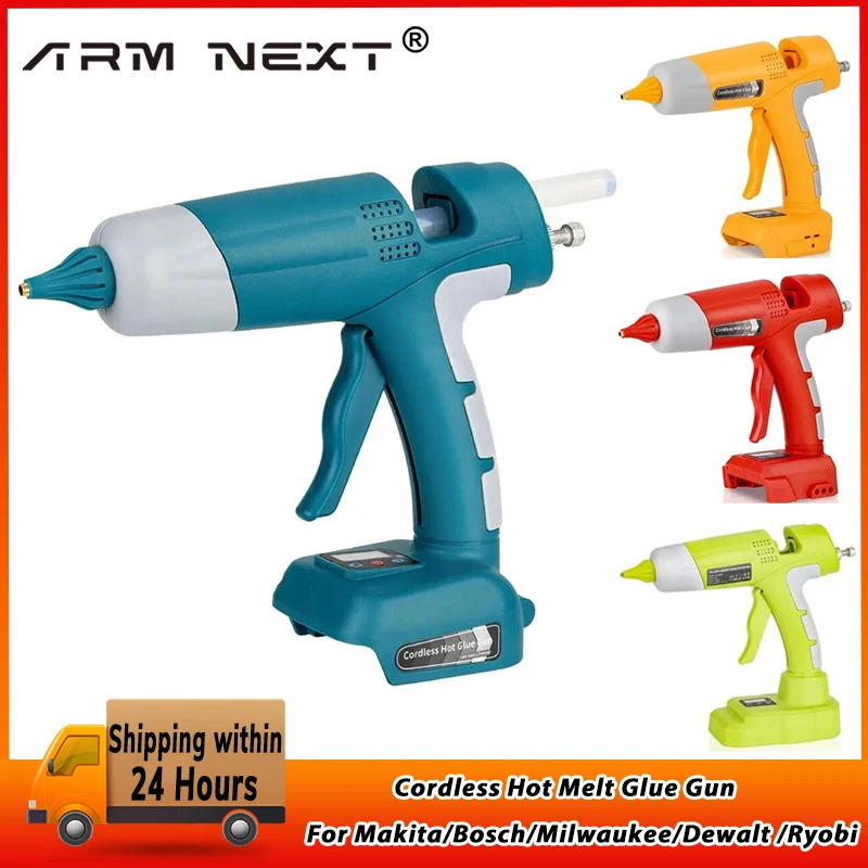 

DIY Cordless Li-ion Hot Melt Glue Gun For Makita/Bosch/Milwaukee/Dewalt /Ryobi 18V Lithium Battery Electric Tools For Home