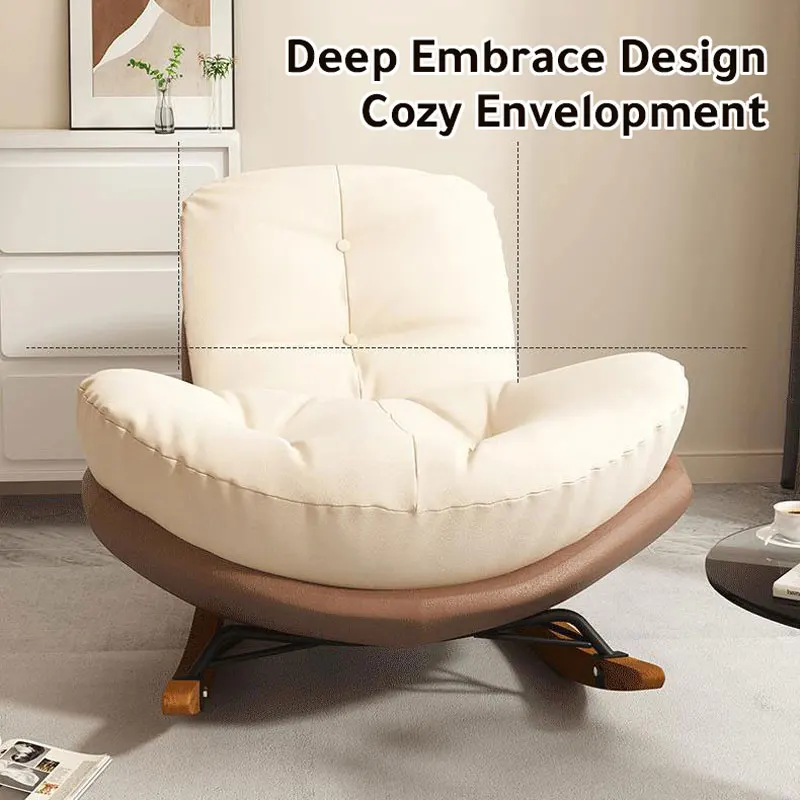 Rocking Chair Balcony Home Technology Cloth Rocking Chair Living Room Leisure Rocking Chair, Modern Rocking image 6