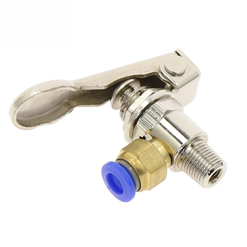 Vanne mécanique pneumatique à Air TAC2-3P, valve d'échappement, 2 positions, 3 voies, M5 femelle, filetage mâle 1/8, bouton de levier, interrupteur avec raccords