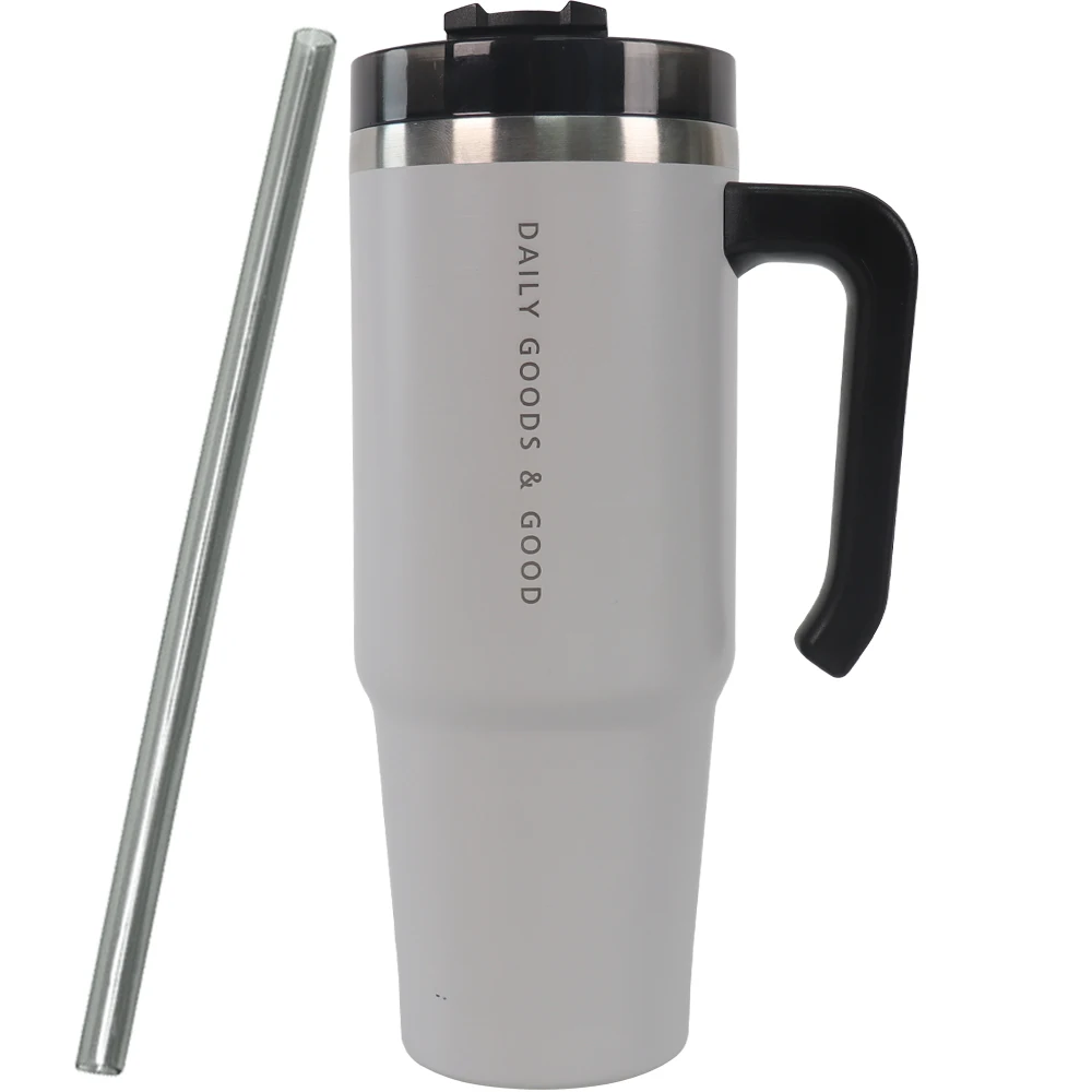 디지지 파스텔 스텐 진공 냉온 텀블러 900ml+전용 빨대 - 5