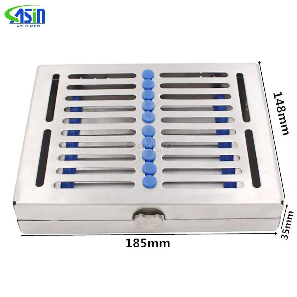 Stainless Steel Dental Sterilization Cassette Rack Tray Stand Autoclavebale Disinfection Holder For 5/10pc Surgical Instrument