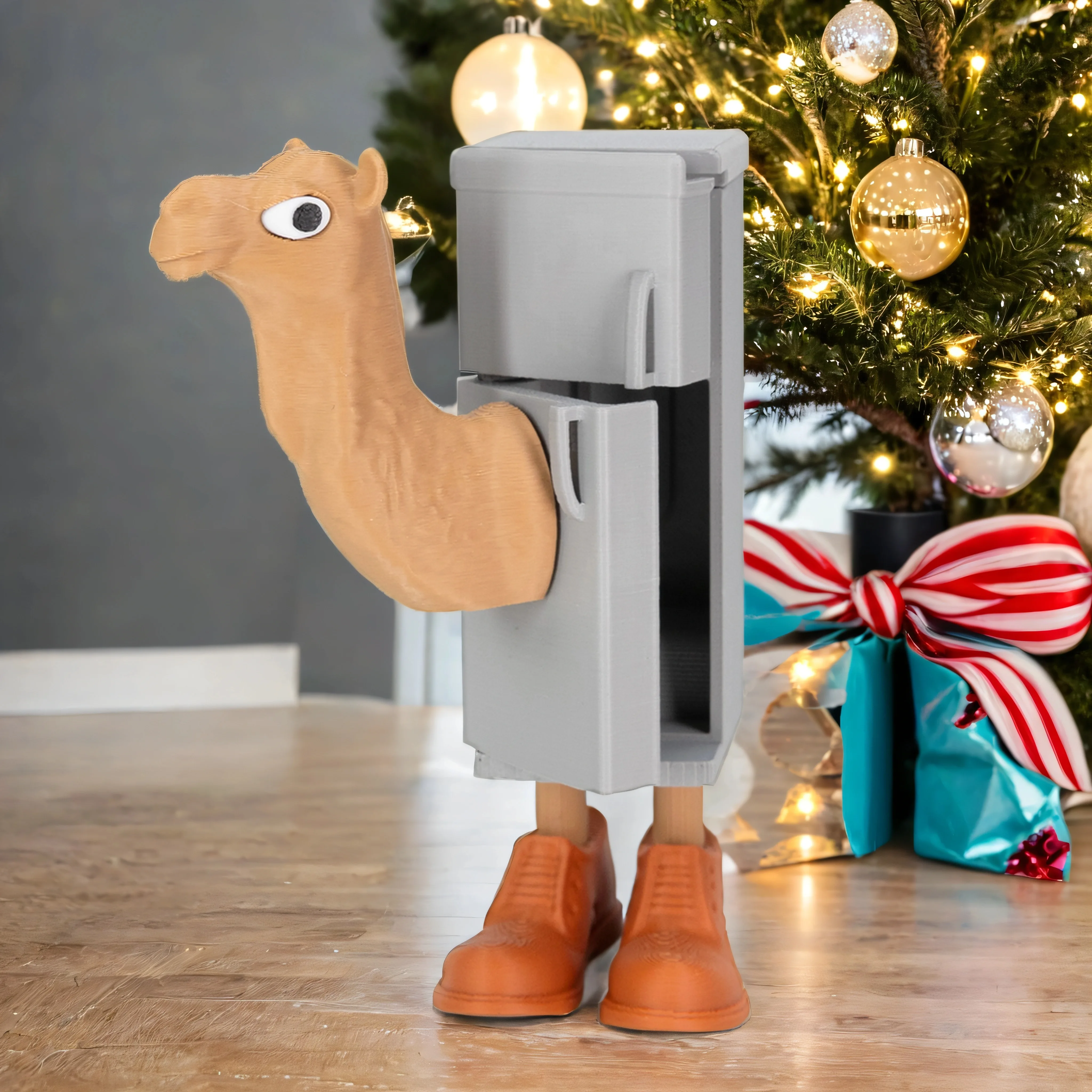 زخرفة الجمل الإبداعية للثلاجة على شكل حيوان كرتوني لتزيين سطح المكتب المنزلي، ديكور مثير للاهتمام لمكتب المكتب