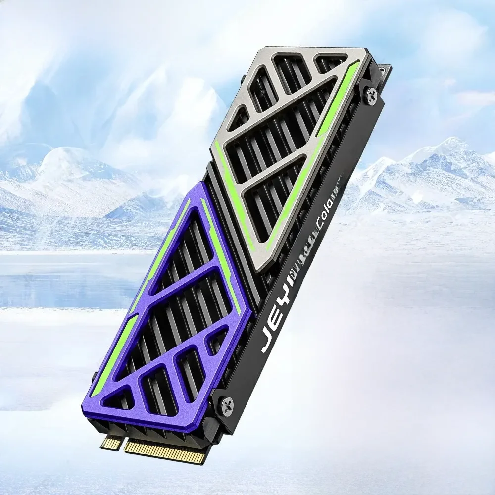 JEYI Dazzcold M.2 SSD Radiator 2280 NVME NGFF Radiator ze stopu magnezu i aluminium PC Wydajna chłodnica z termiczną podkładką silikonową — zdjęcie 2