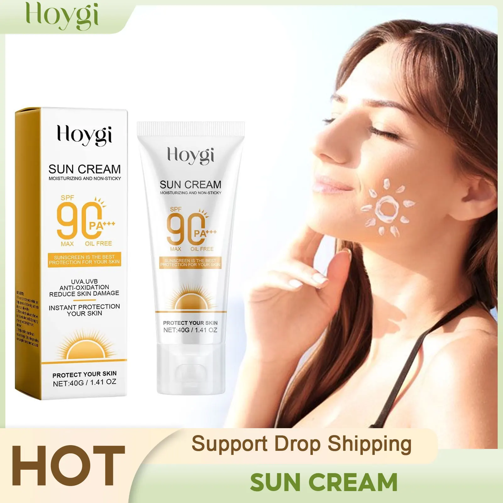 

Sun Cream Waterproof SPF 90+ Anti Oxidant Lasting UV Protective Sun Block Facial Oil Control Moisturizing Facial Body Sunscreen