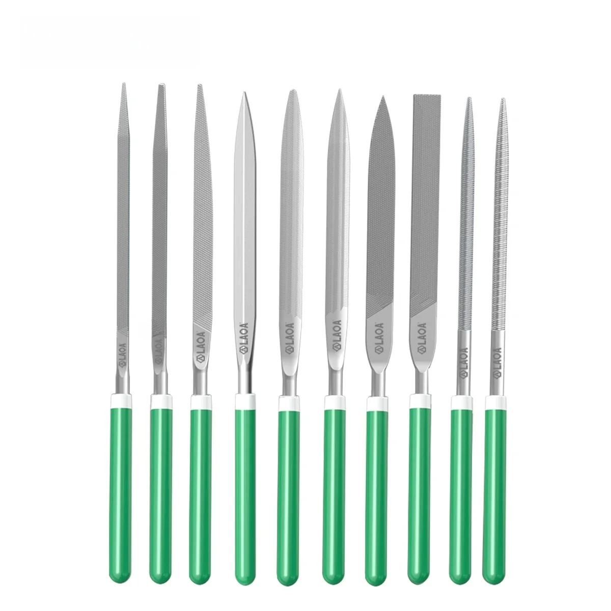 LAOA Assorted File Set Small Thwart Woodworking Scrubbers Coarse Tooth Square File Triangle File Sanding Tools