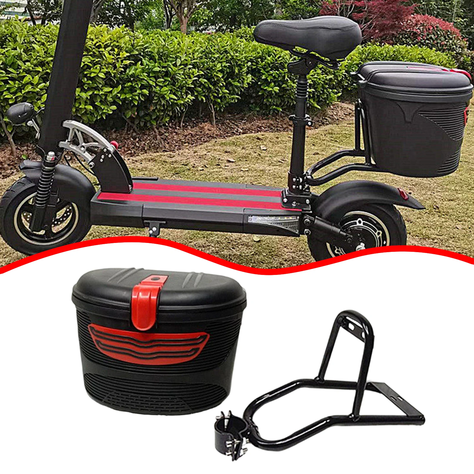 

Задняя корзина-багажник для электросамоката, стальной кронштейн с корзиной, легко устанавливается, прочный, долговечный, премиум-качество, прямая замена, аксессуар