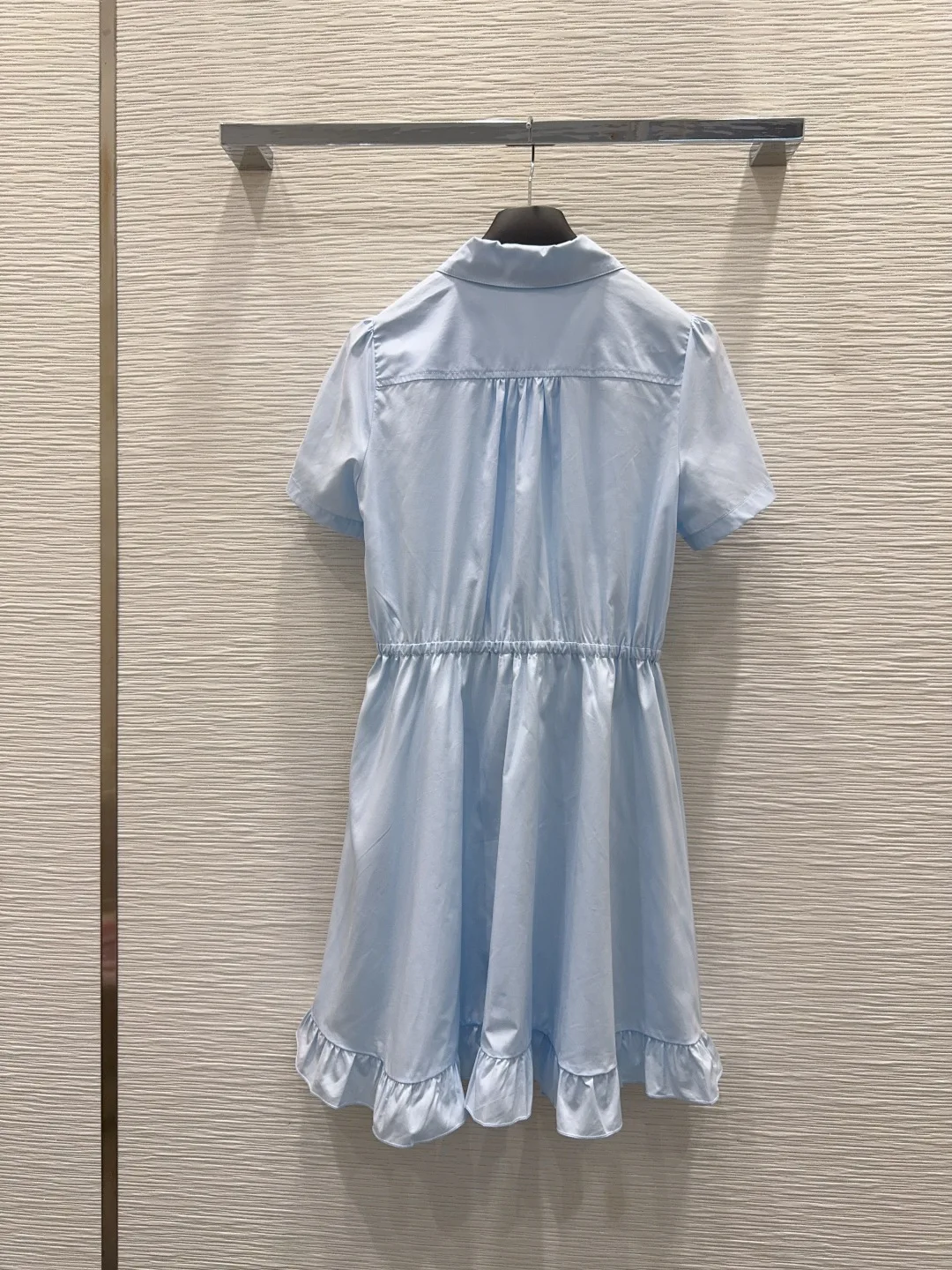 

2026 Early Spring - Designer Denim Shirt Dress with Belt, Mid-Length, Slimming Long-Sleeved Top