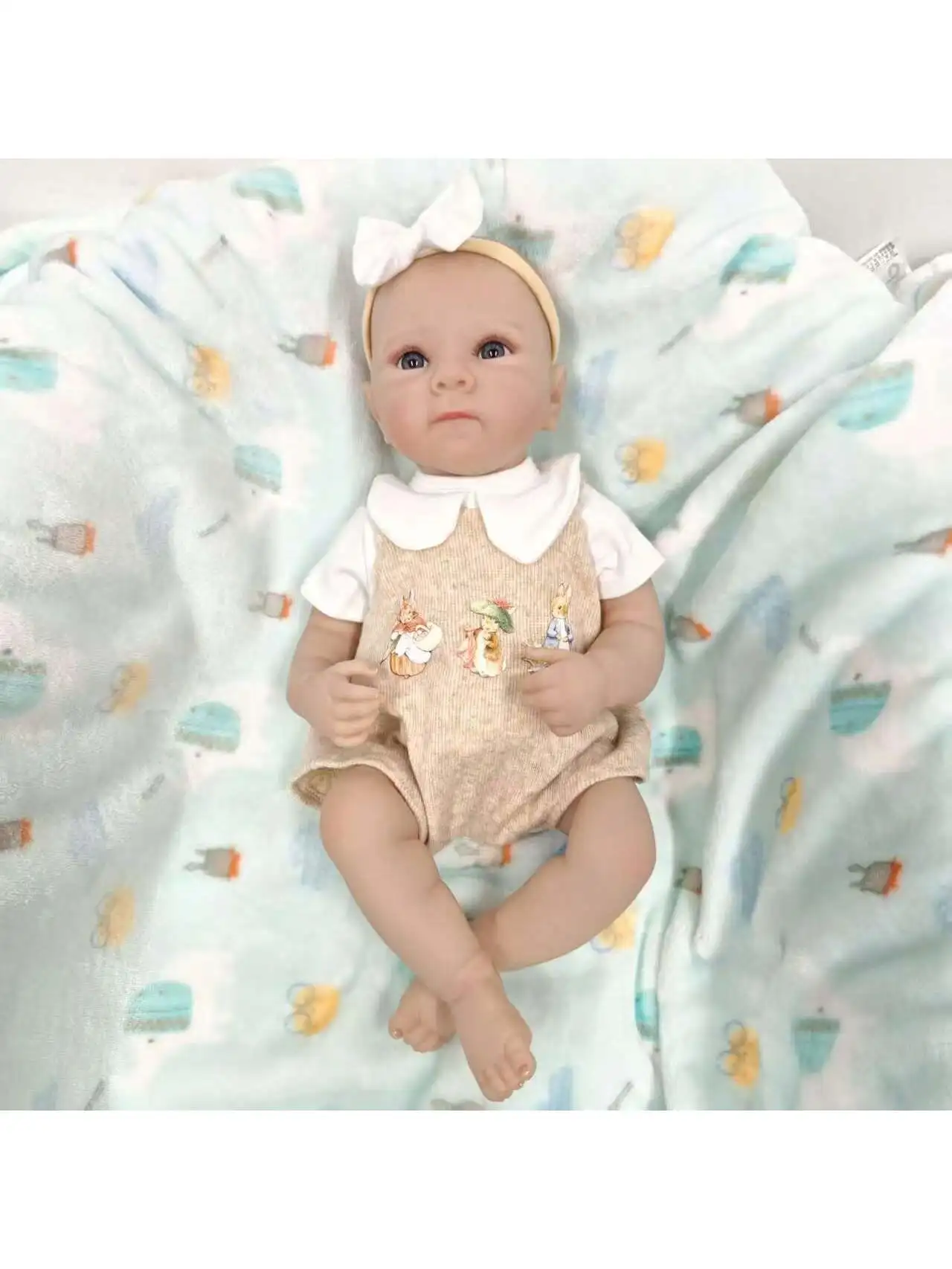 Muñecas Reborn realistas: muñeca realista de vinilo suave y bonita de 19 pulgadas (solo muñeca/SIN ACCESOROS)