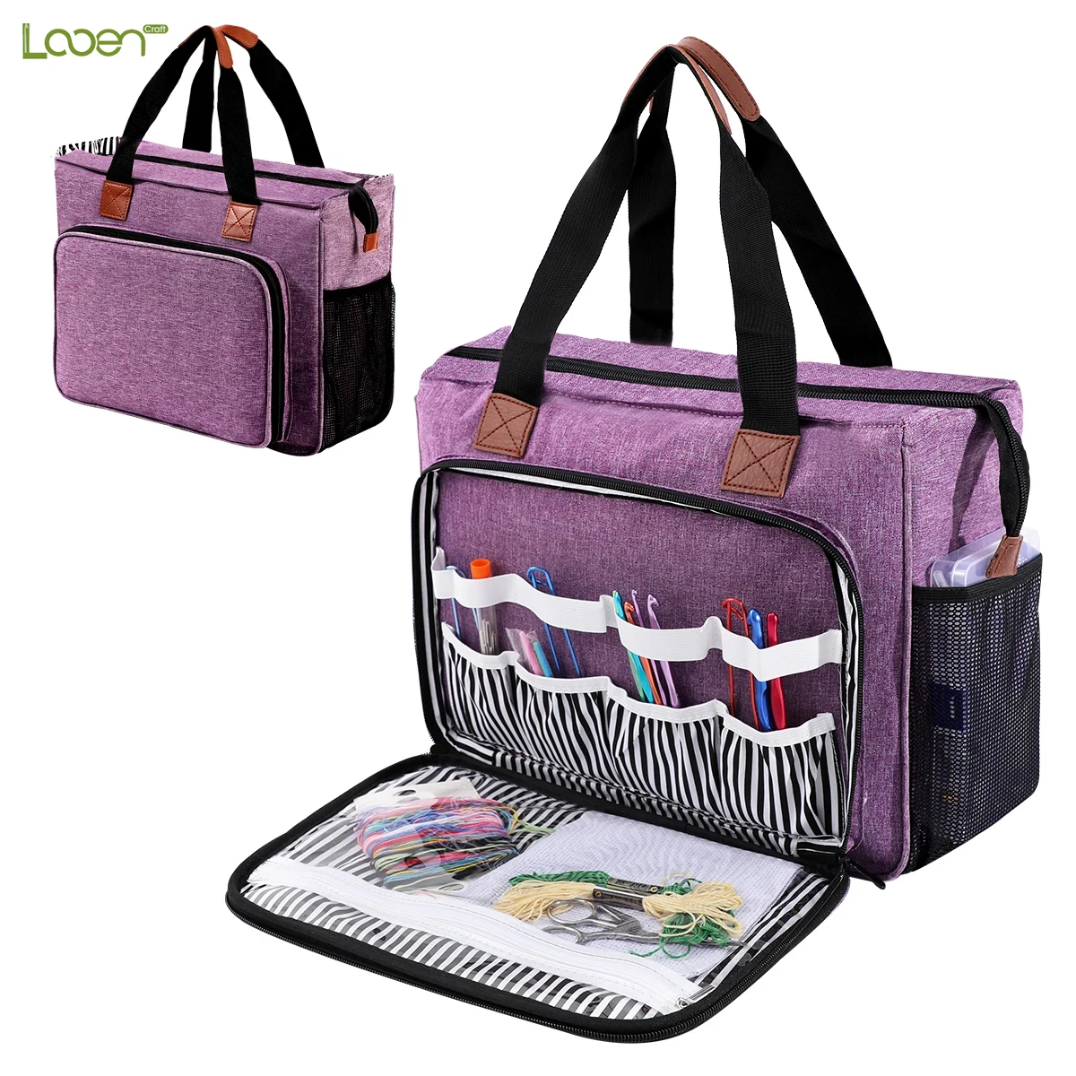 

1 piece diamond painting and cross-stitch storage bag, single-layer/double-layer portable DIY tool storage pouch