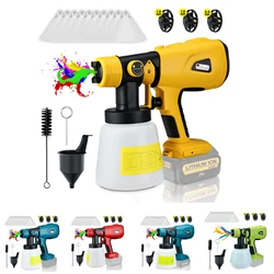 Electric Cordless Spray Gun HVLP Paint Sprayer Auto Furniture Coating Airbrush for Dewalt/Milwaukee/Makita/Bosch/Ryobi Battery