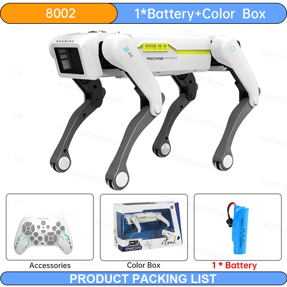 Teeggi Multifunktions-RC-Mechanischer Hund mit Clip, elektrische Fernbedienung, intelligenter Roboterhund mit Turm, lehrreiches, smartes Roboter-Spielzeug, Geschenk