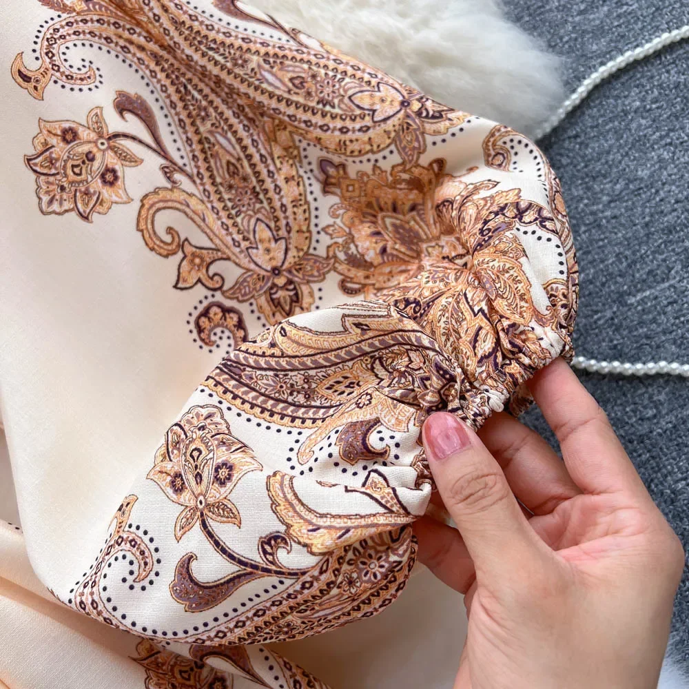 보헤미안 여성 드레스 - 빈티지 V넥 러플 플로럴 프린트 벨트, 랜턴 소매 버튼 다운 캐주얼 숏 여름 원피스