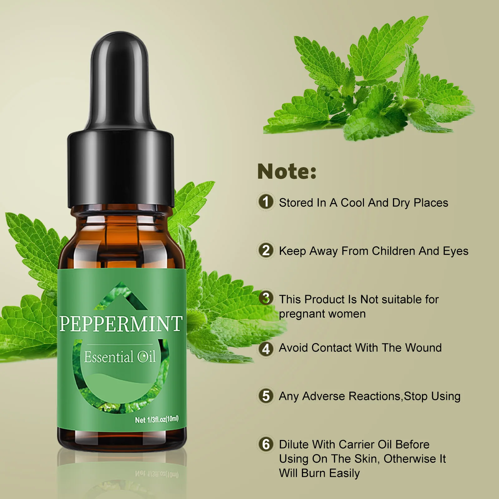 Depulat Peppermint Essential Oils Perfume for Aromatherapy Humidifiers Pure Natural Plant Extract 10ML Aroma Diffuser Oil