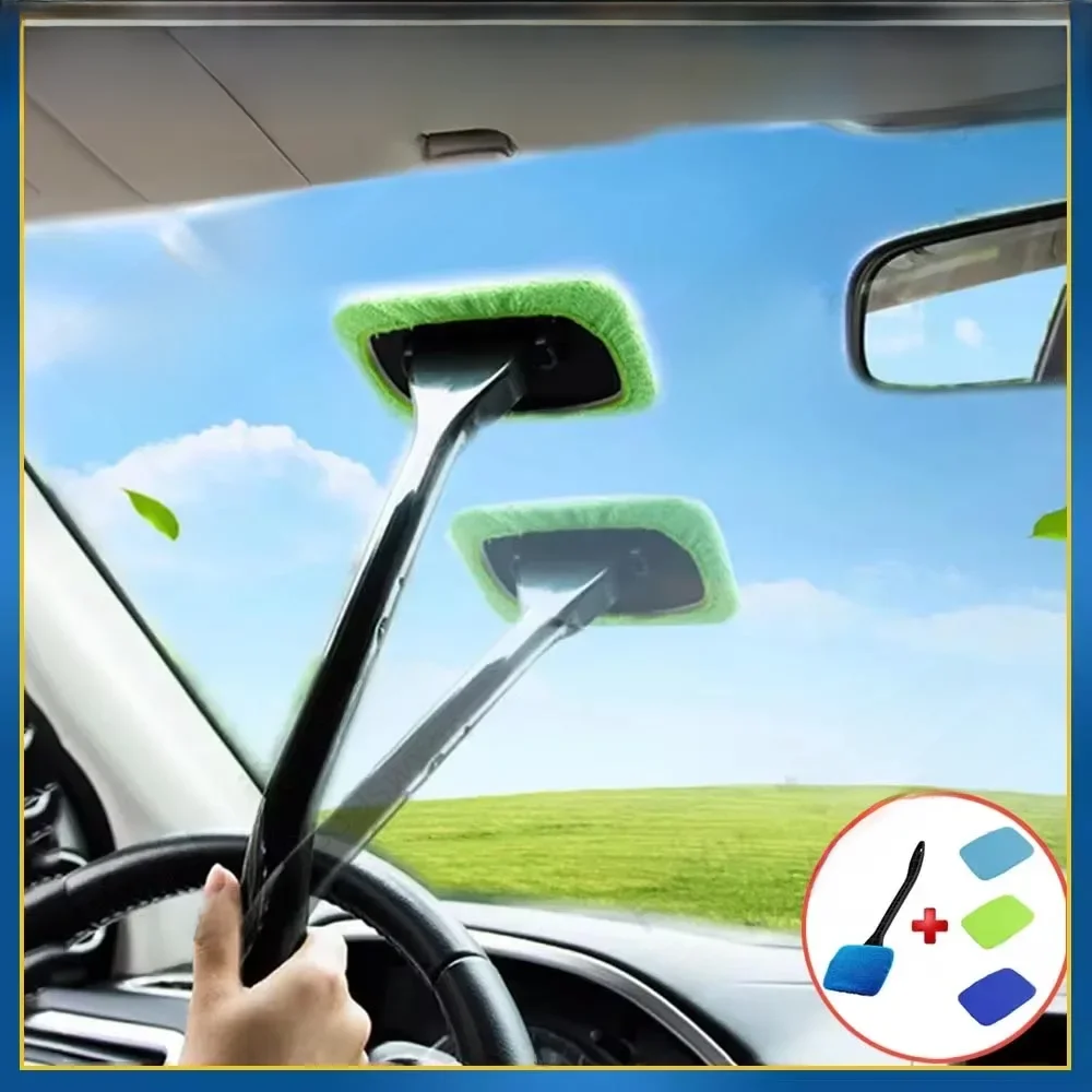 Microfibra Car Window Cleaner Brush Kit Ferramenta de limpeza do pára-brisa Auto Interior Wash Wiper