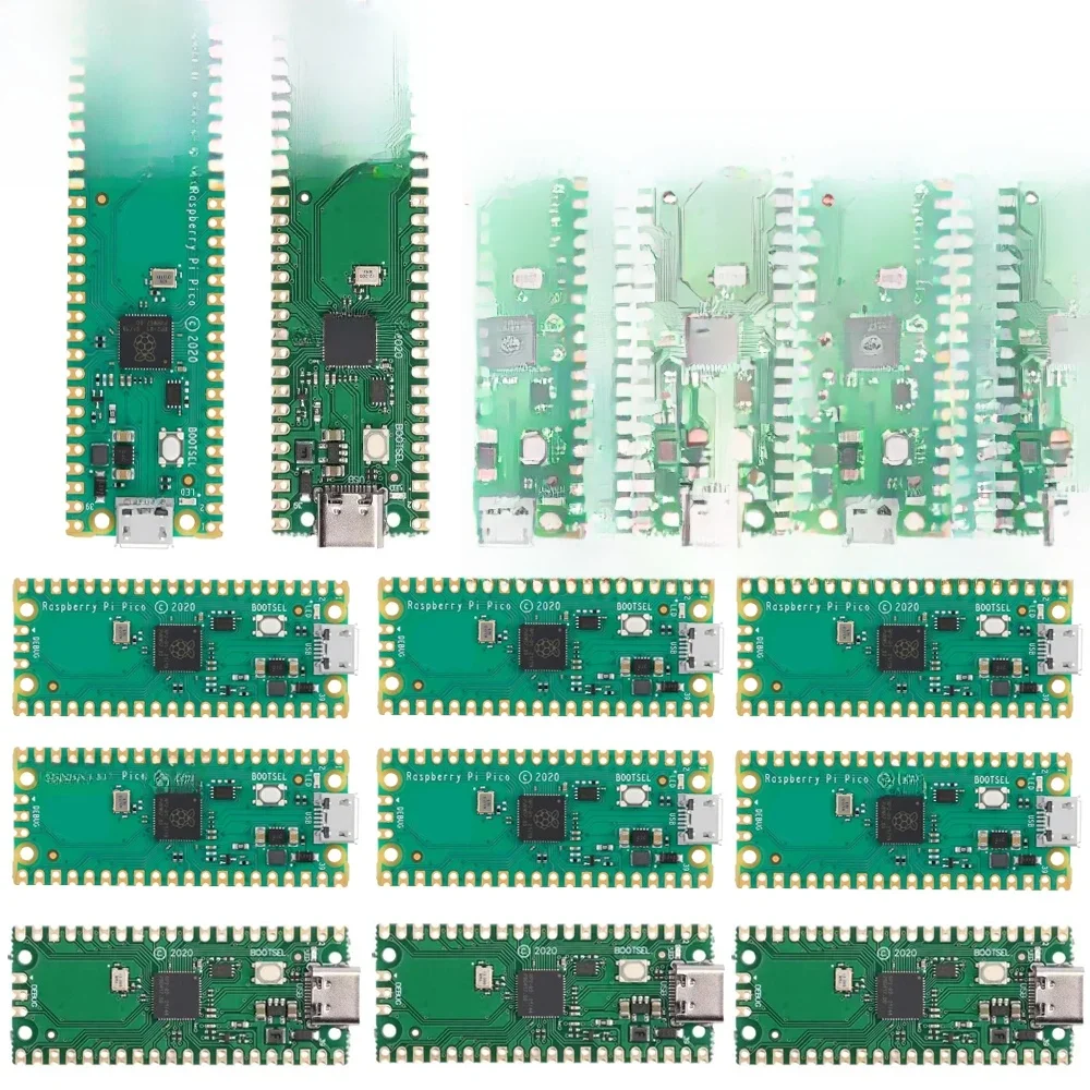 1-10 sztuk Raspberry Pi Pico Board RP2040 dwurdzeniowy 264KB ARM mikrokomputery o niskim poborze mocy wysokowydajny procesor Cortex-M0 + TYPE-C — zdjęcie produktu 7